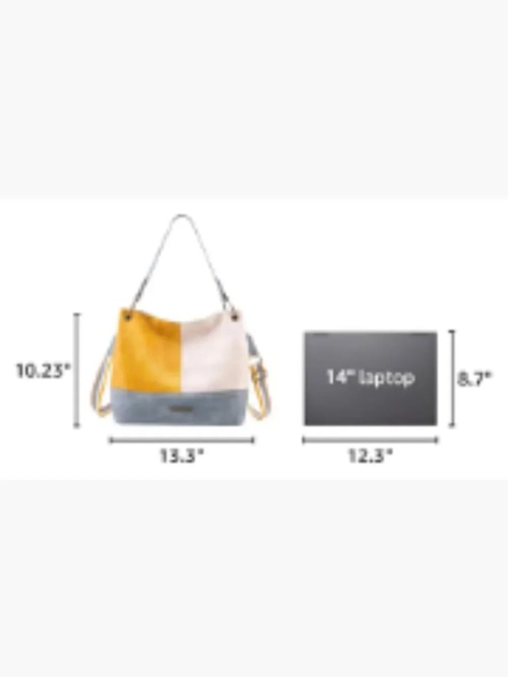 Women's Hobo Shoulder Bag Slouchy Tote Vegan Leather Large Capacity Zip Top